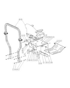 Seat Floor Panel Assembly Diagram and Parts List for M60-KW LC-53AJ8CTX750-29HP-DFI-LC Cub Cadet Lawn Tractor
